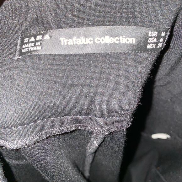 Zara Trafaluc Collection double zip pullon elastic waist pants medium black - Picture 6 of 7